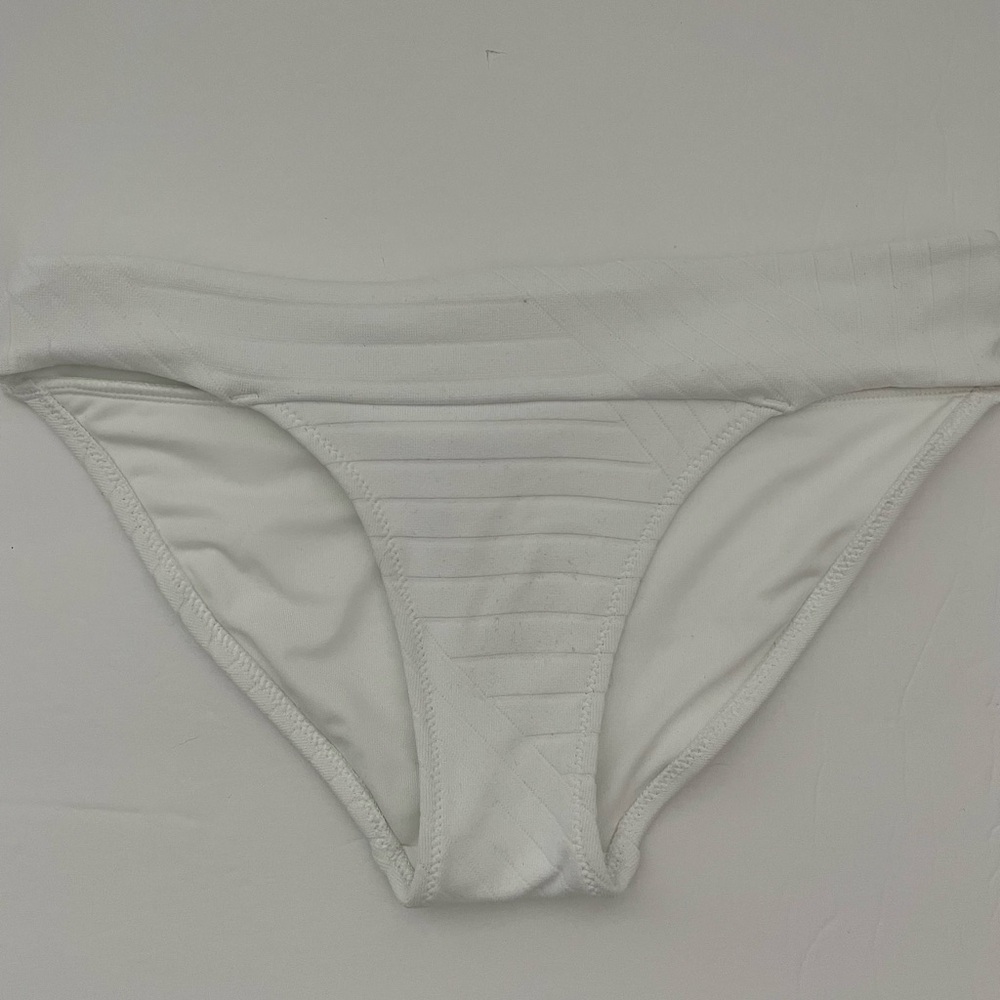 Aerie Ribbed White Bikini Bottom Size Small